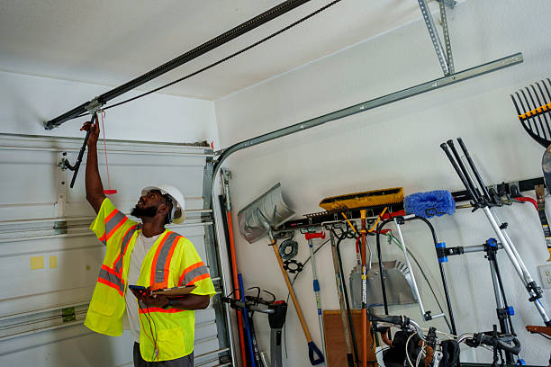 Professional Garage Door Panel Replacement technician working in Warren County County, MS
